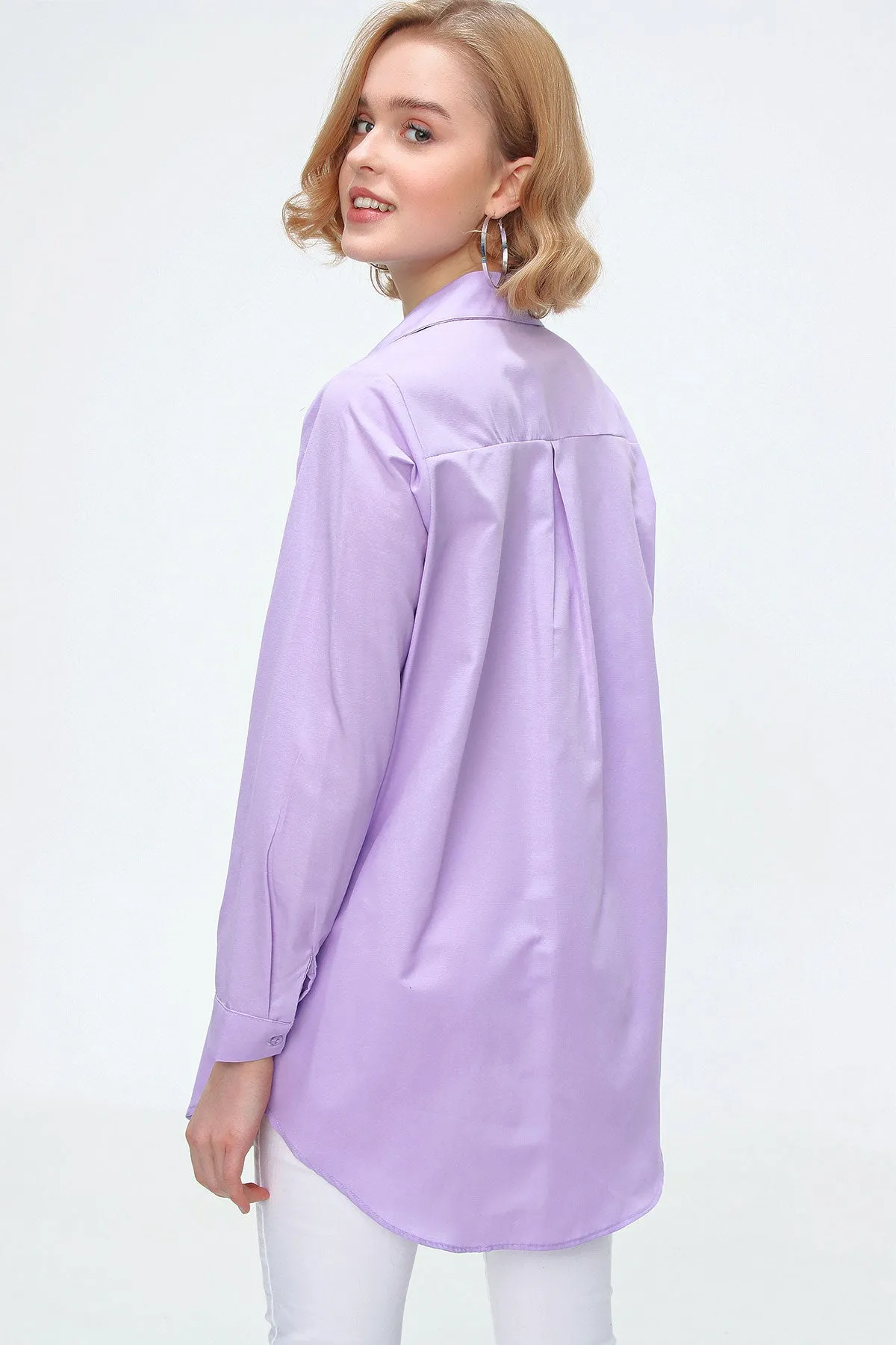 3879 oversize cepli gömlek