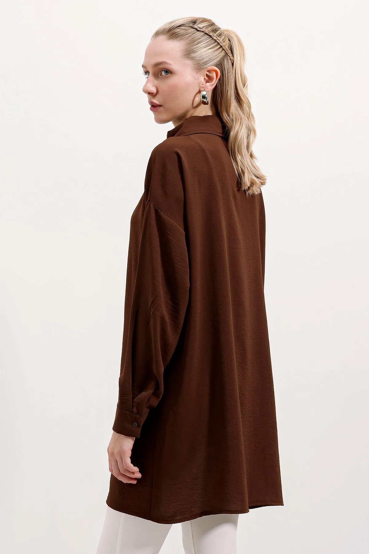 5917 fermuarli oversize tunik