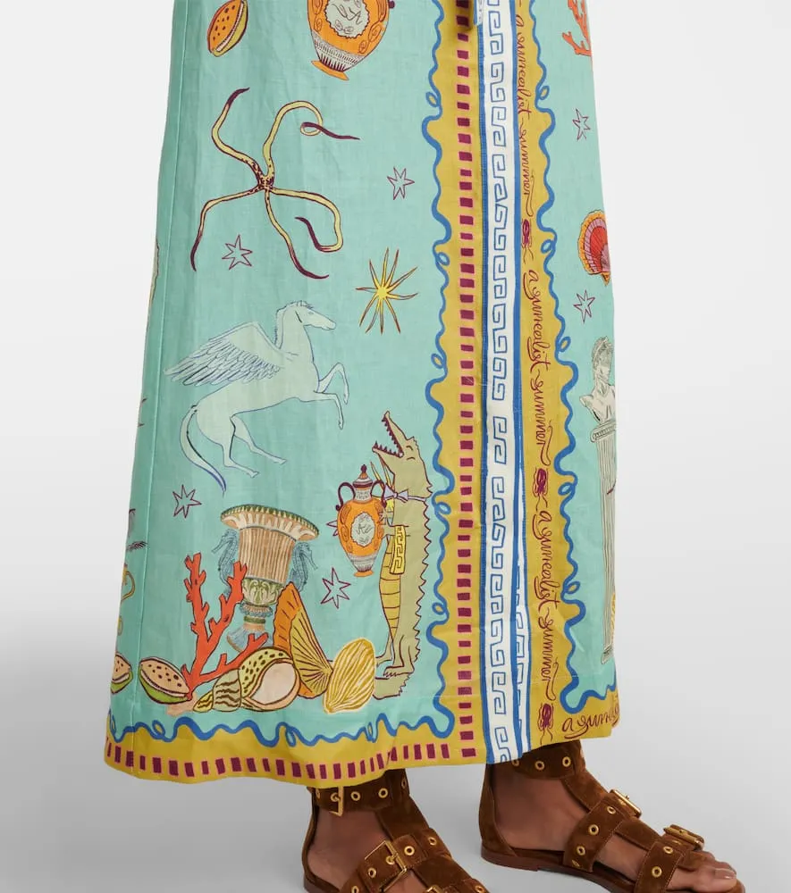 Al√É¬©mais Surrealist Summer linen shirt dress
