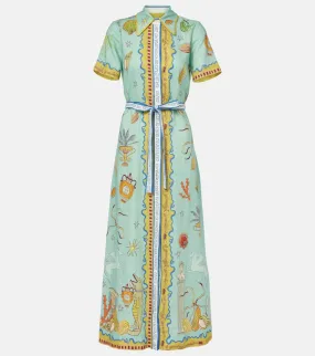 Al√É¬©mais Surrealist Summer linen shirt dress