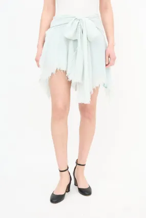Asymmetric Frayed Skirt