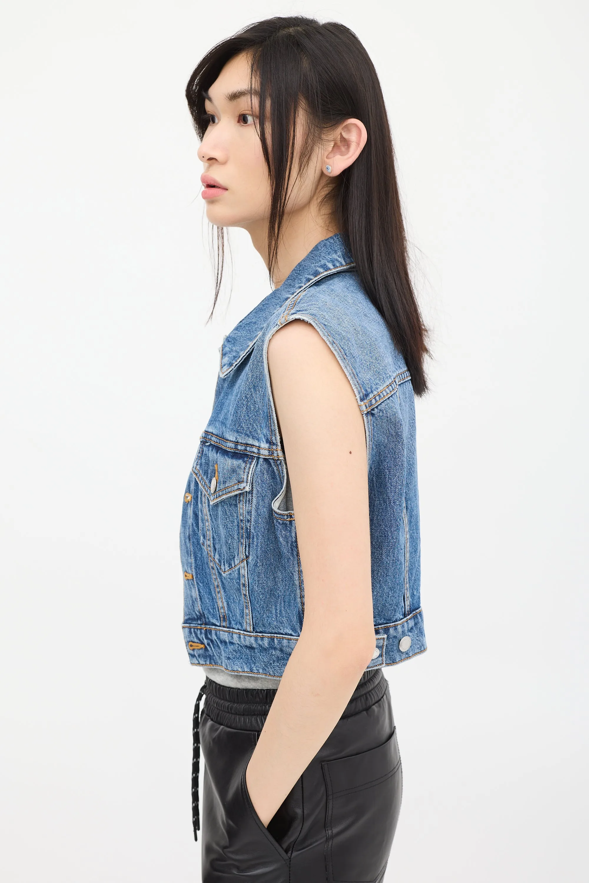 Blue Denim Vest