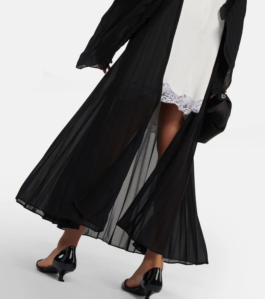 Christopher Kane Mrs Robinson lac-trimmed midi dress with cape