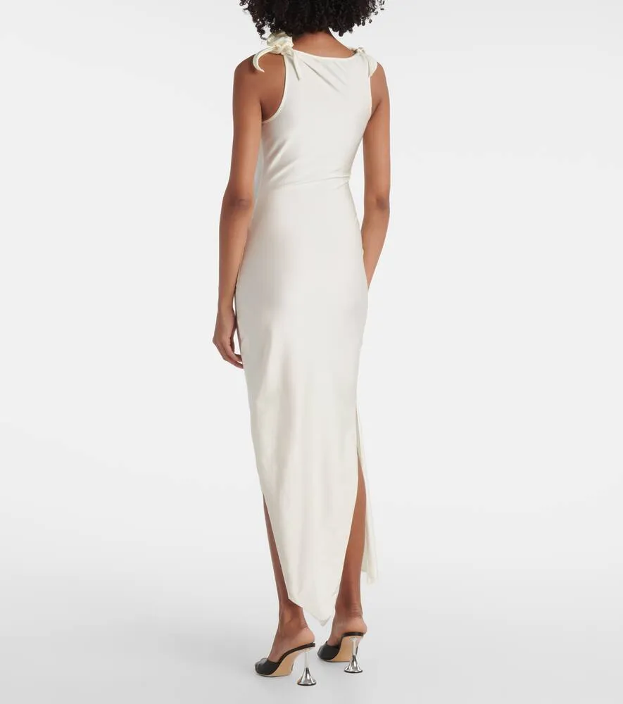 Coperni Embroidered asymmetric maxi dress