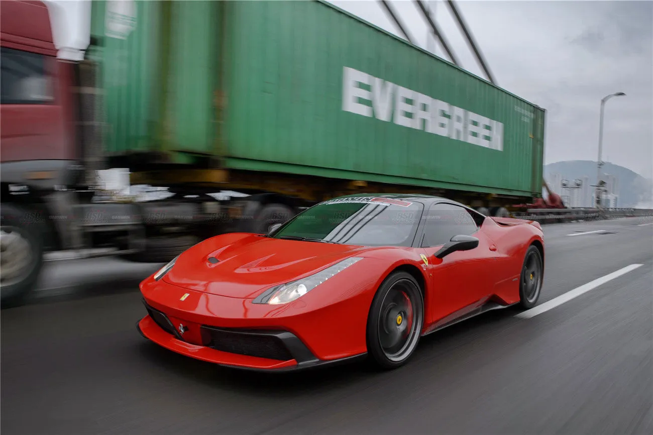 DarwinPRO 2010-2015 Ferrari 458 Coupe BKSS Style Partial Carbon Fiber Full Body Kit