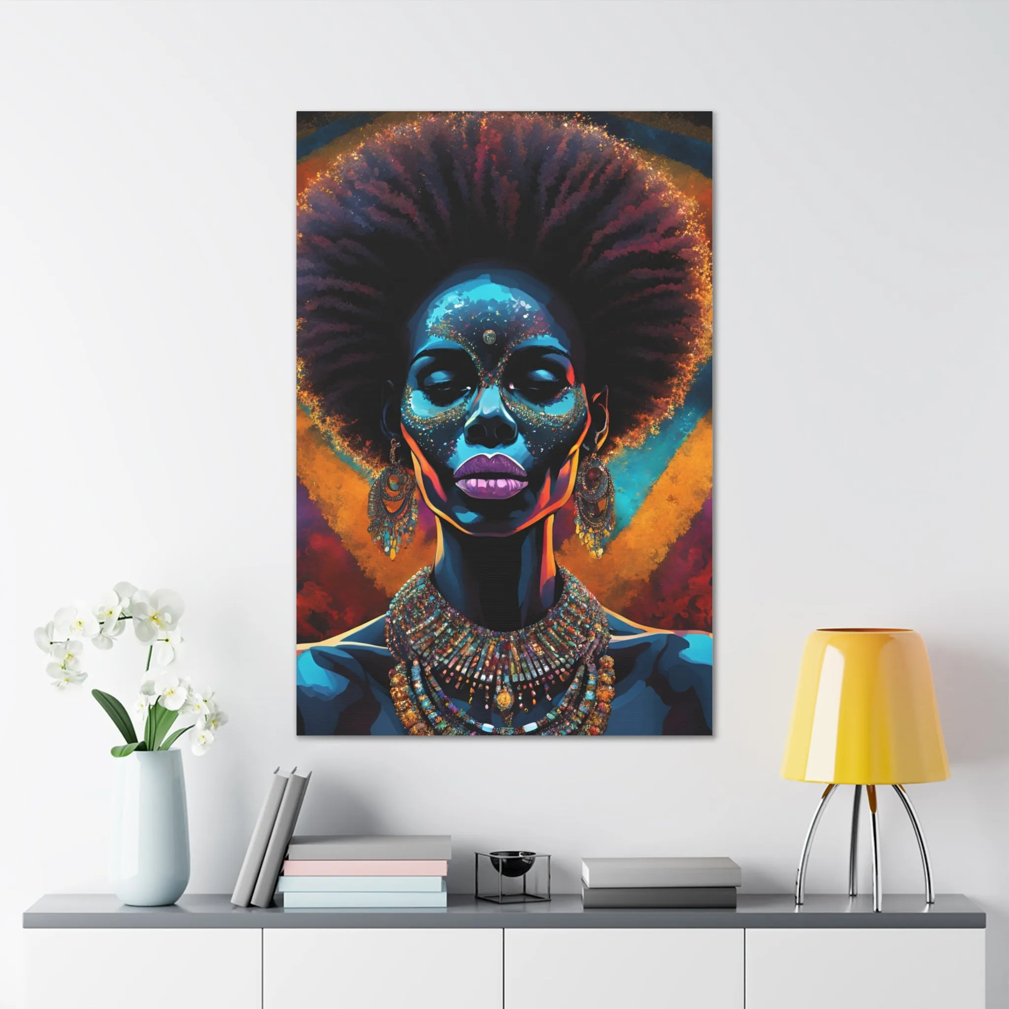 DUO Modern "Black Goddess" Canvas Artwork