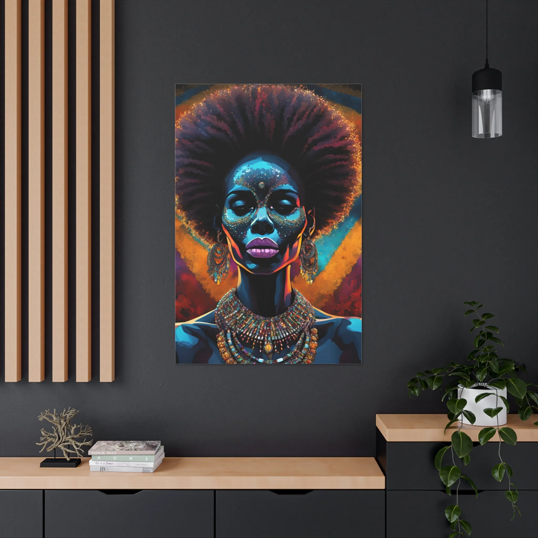 DUO Modern "Black Goddess" Canvas Artwork