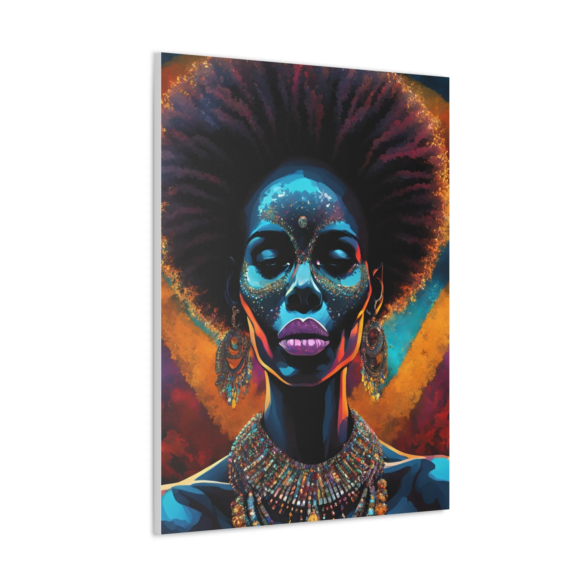 DUO Modern "Black Goddess" Canvas Artwork