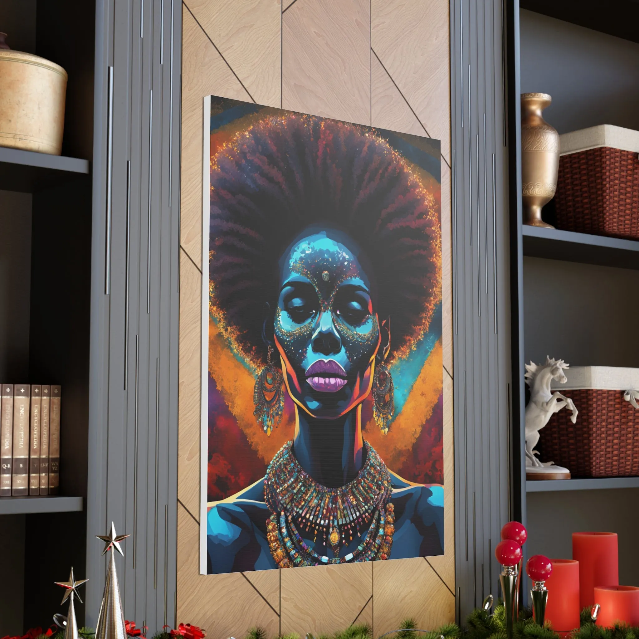 DUO Modern "Black Goddess" Canvas Artwork