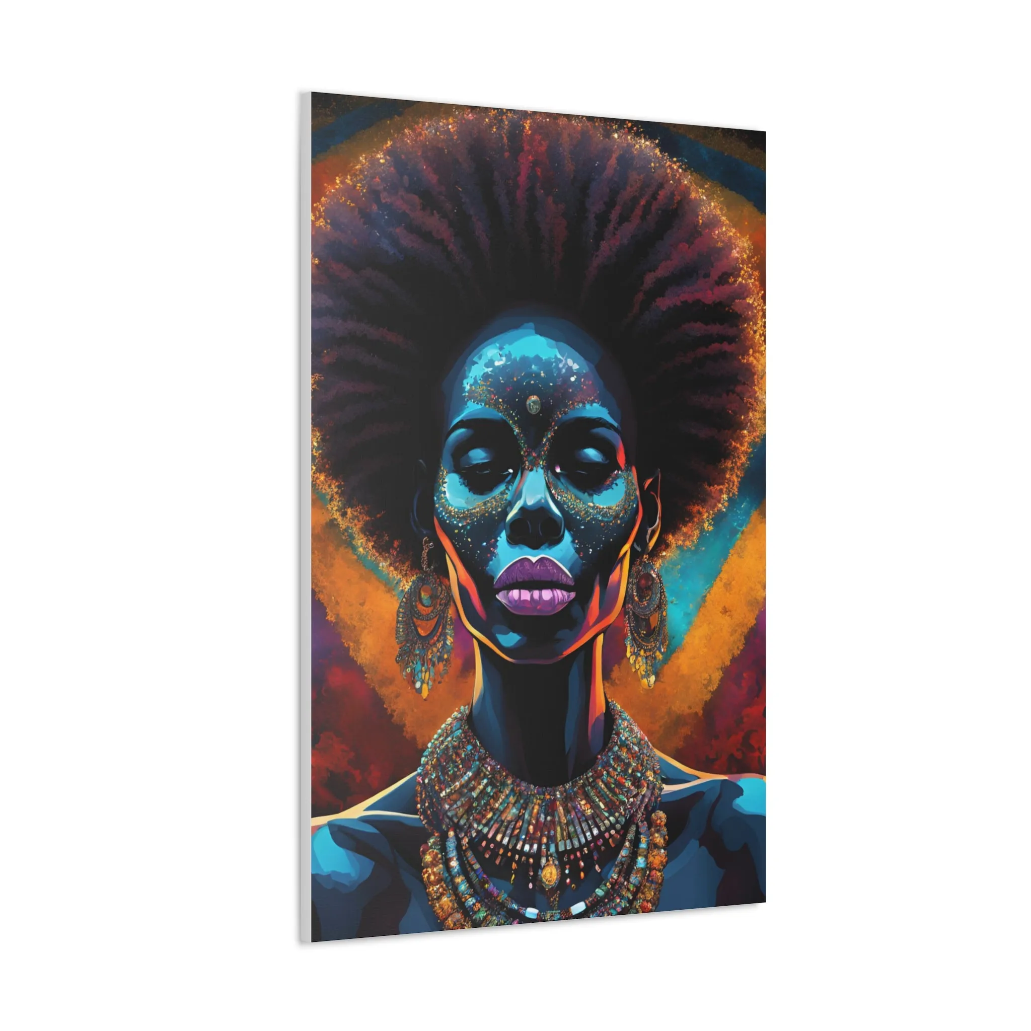 DUO Modern "Black Goddess" Canvas Artwork