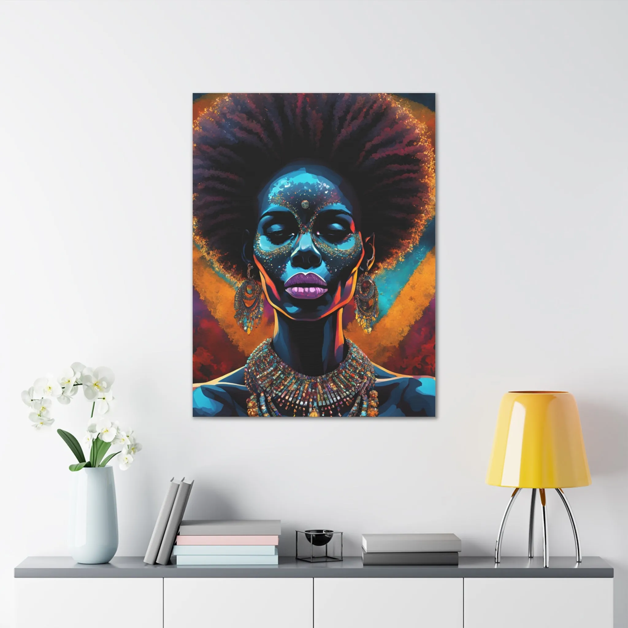 DUO Modern "Black Goddess" Canvas Artwork