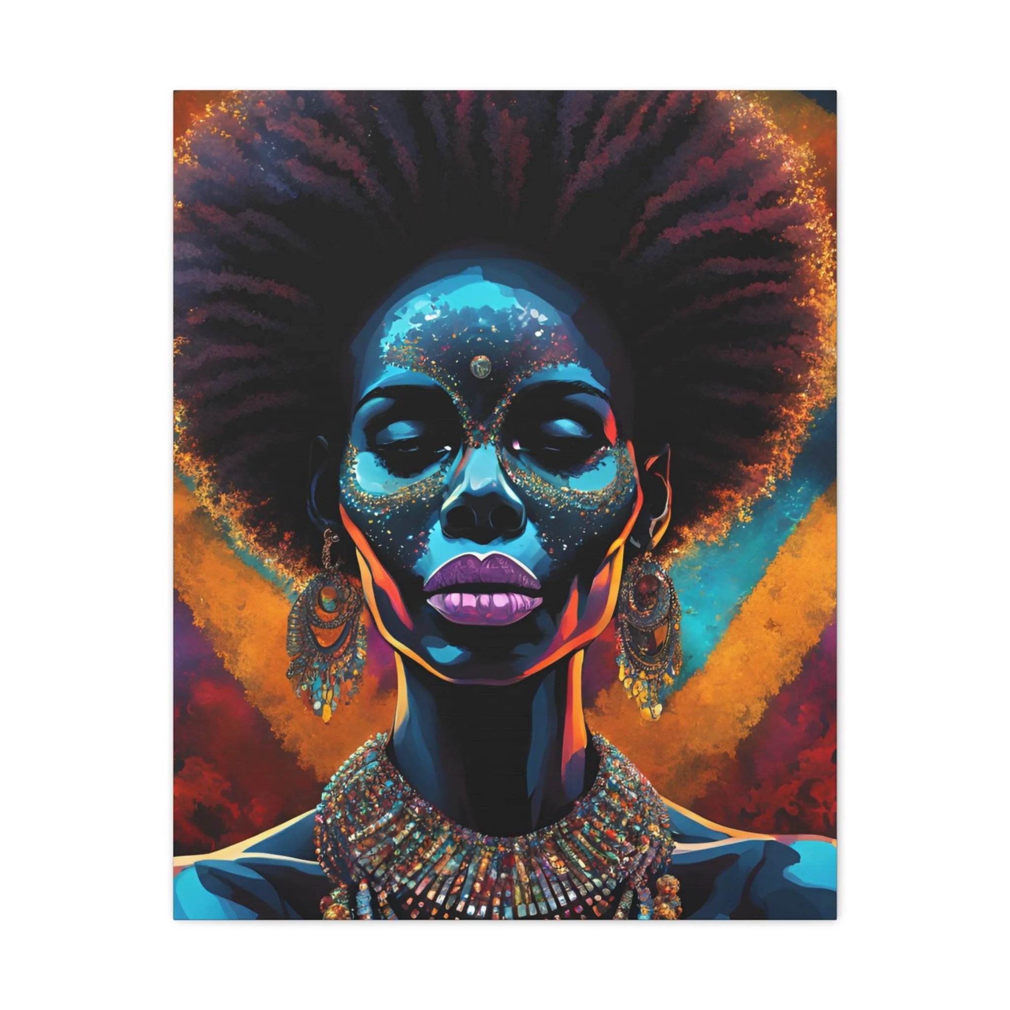 DUO Modern "Black Goddess" Canvas Artwork