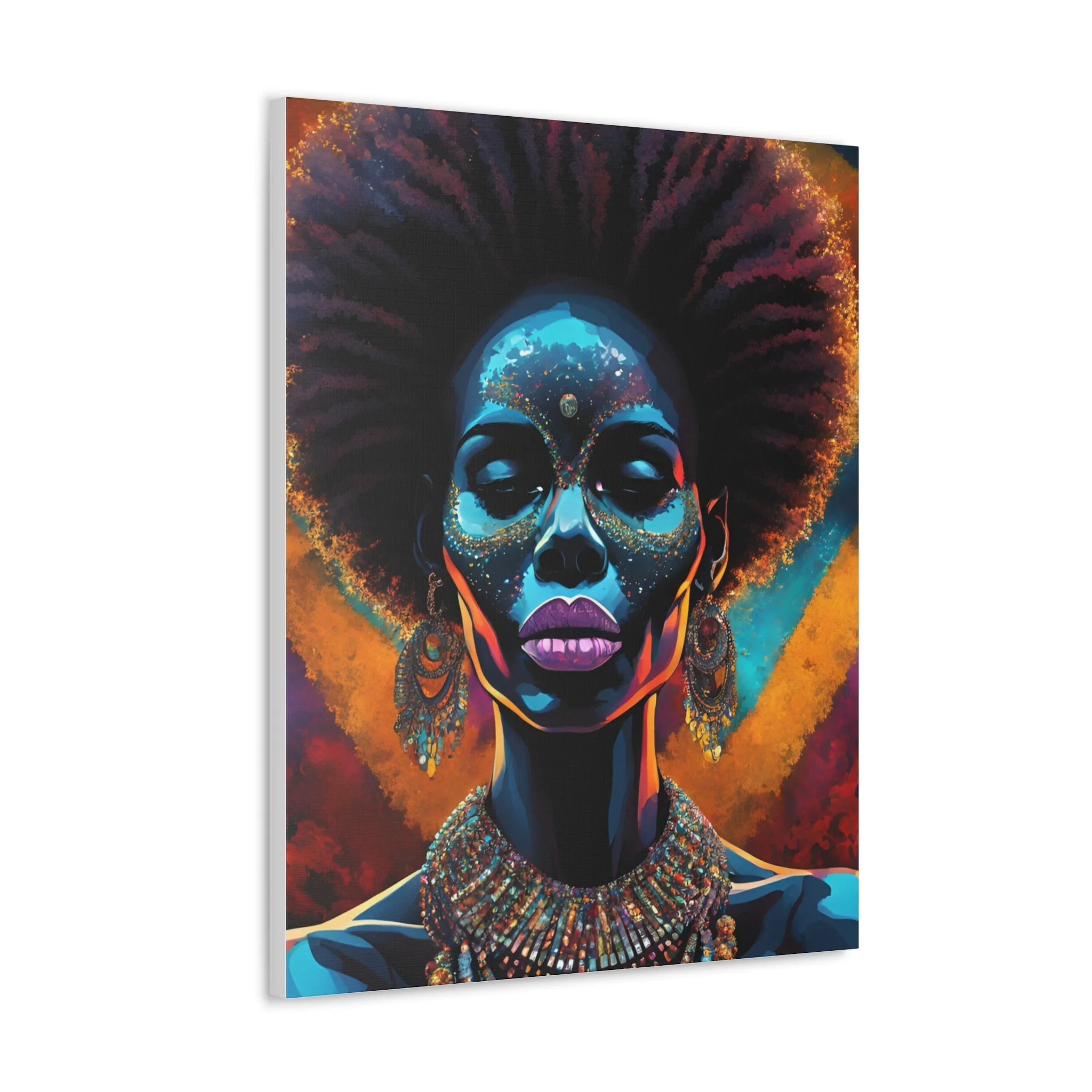 DUO Modern "Black Goddess" Canvas Artwork