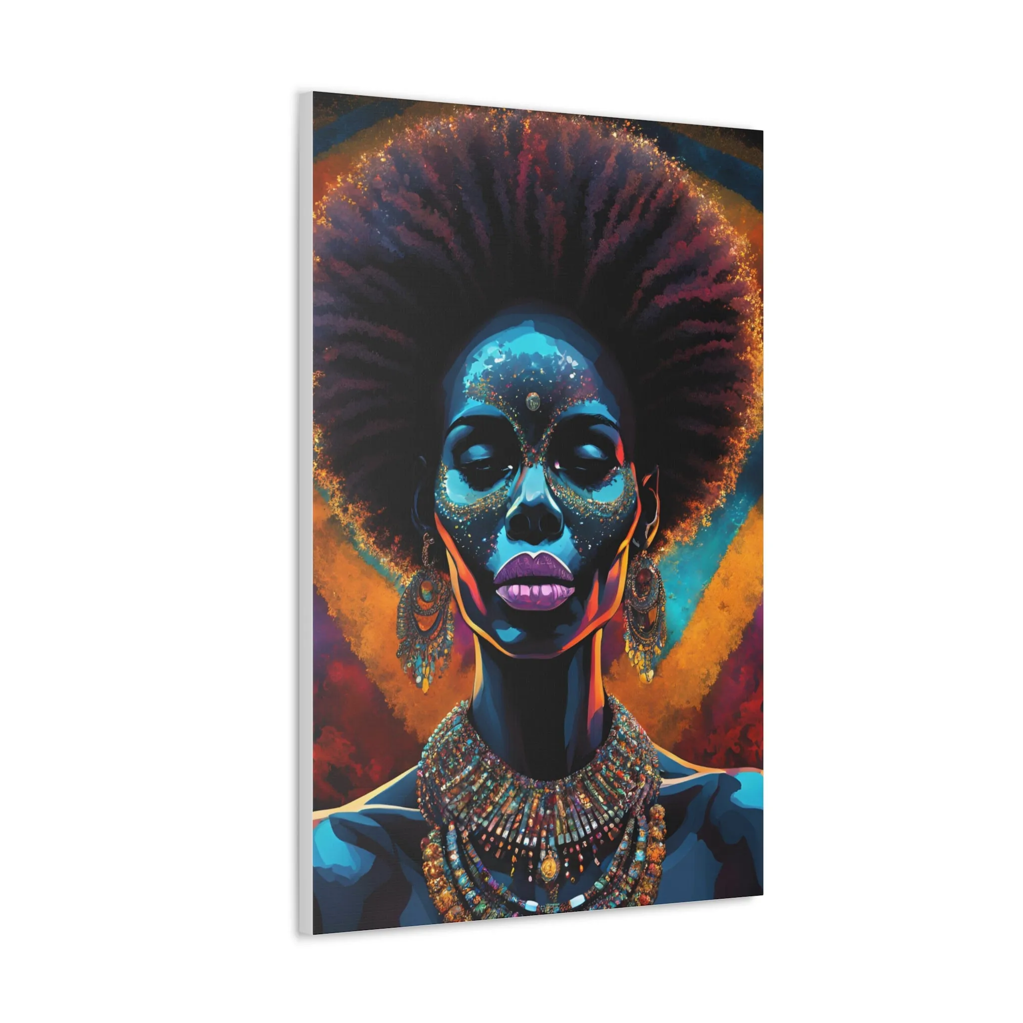DUO Modern "Black Goddess" Canvas Artwork