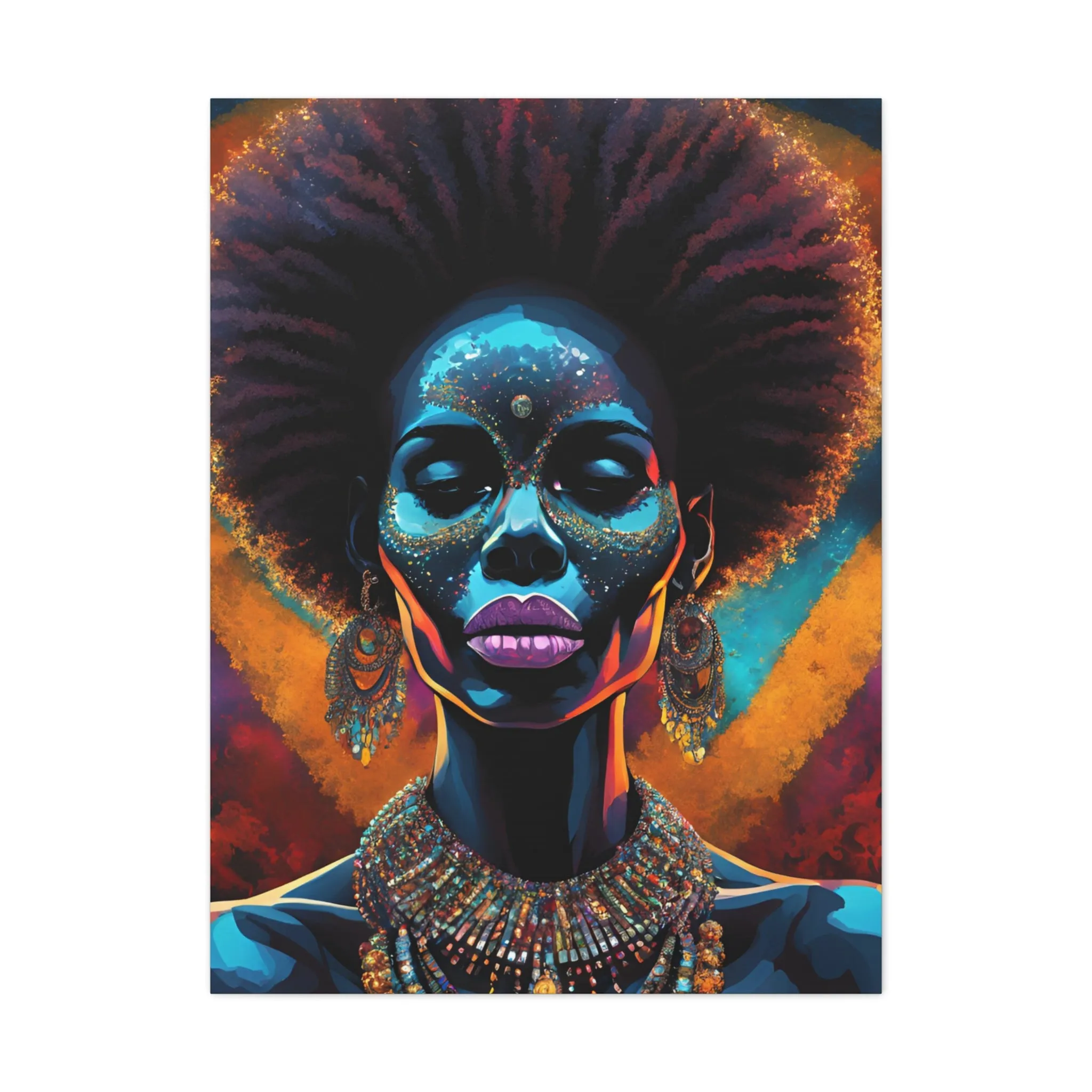 DUO Modern "Black Goddess" Canvas Artwork