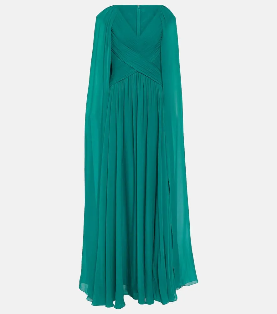 Elie Saab Caped silk-blend gown