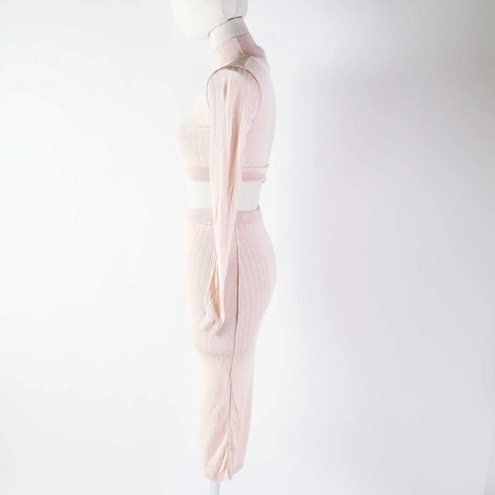 Fendi Rayon Set Light Pink Skirt Women