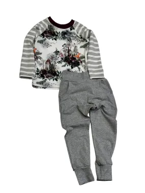 Floral Wildlife Raglan and Joggers Set | Size 4/5T