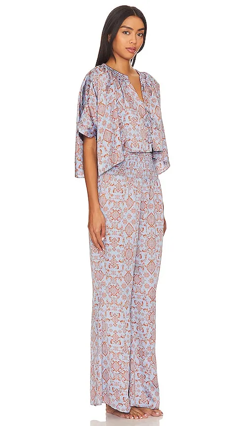 Free People x Intimately FP Misty Mornings Sleep Set In Blue Combo in Blue