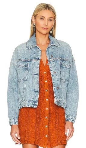 Free People x We The Free Opal Swing Denim Jacket in Blue