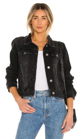 Free People x We The Free Rumors Denim Jacket in Black