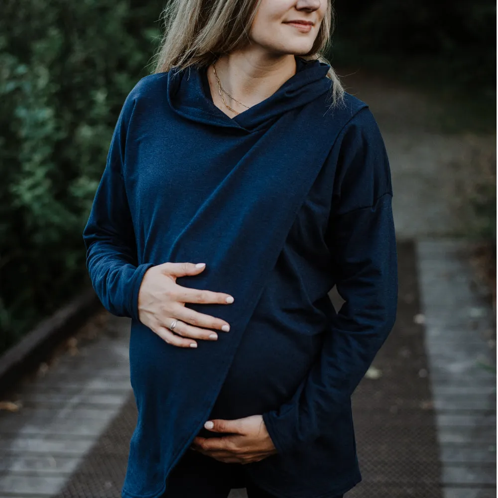 Gianna Nursing Hoodie -Navy