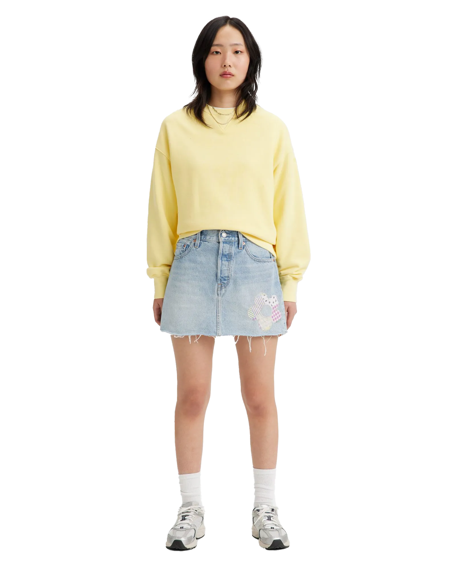 Icon Denim Skirt in Fresh As A Daisy Blue