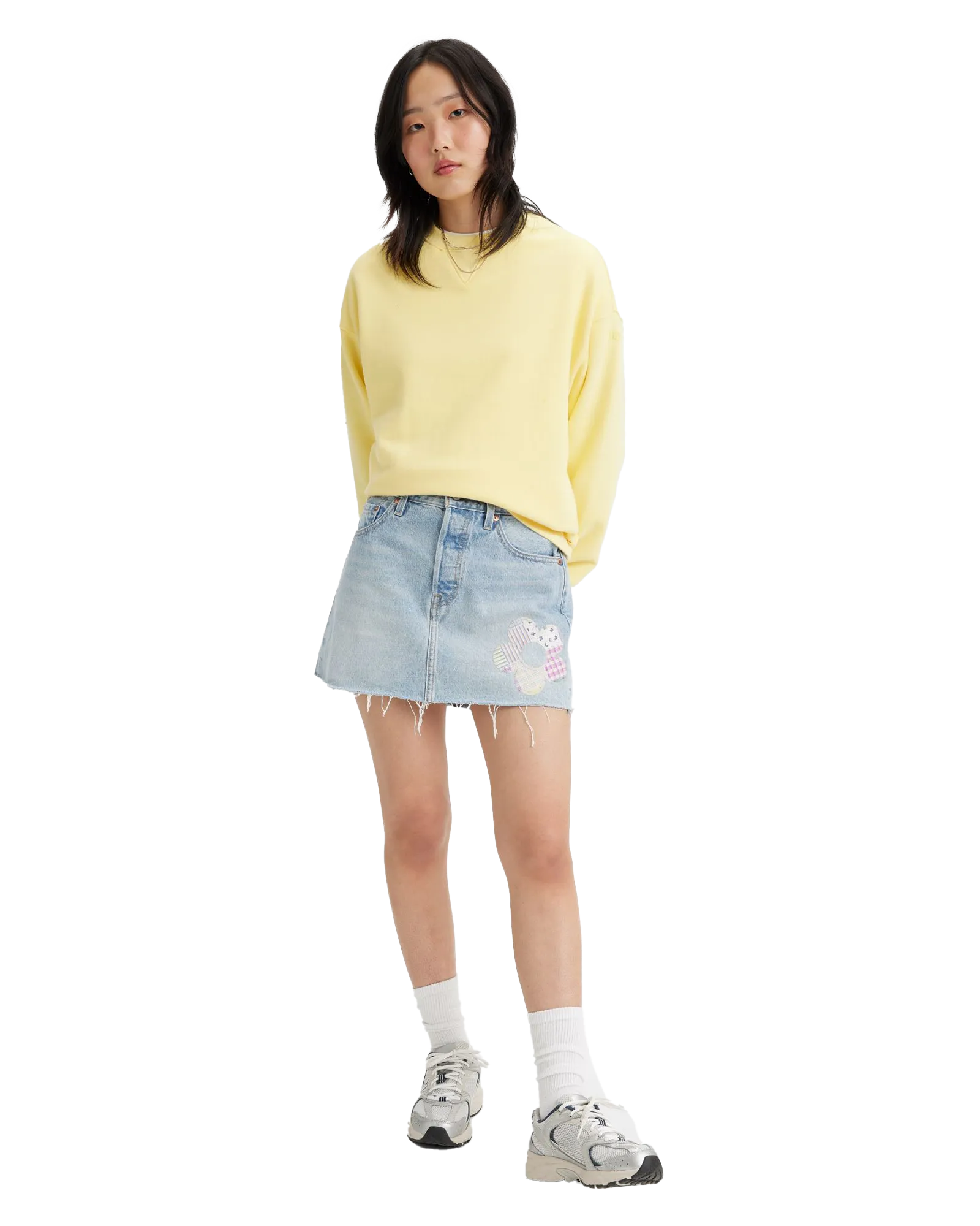 Icon Denim Skirt in Fresh As A Daisy Blue