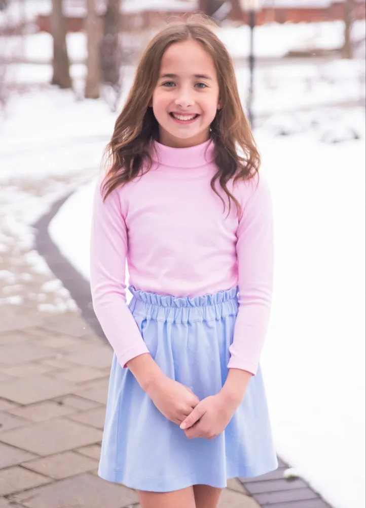 James & Lottie Girls Blakely Knit Skirt - Light Blue