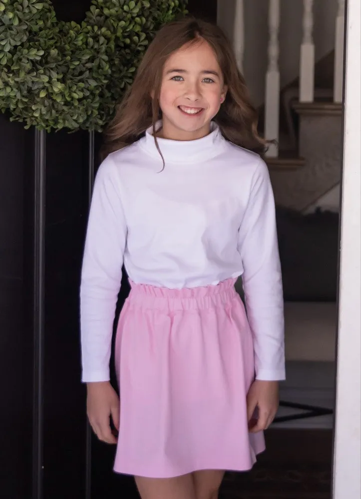 James & Lottie Girls Blakely Knit Skirt - Light Pink