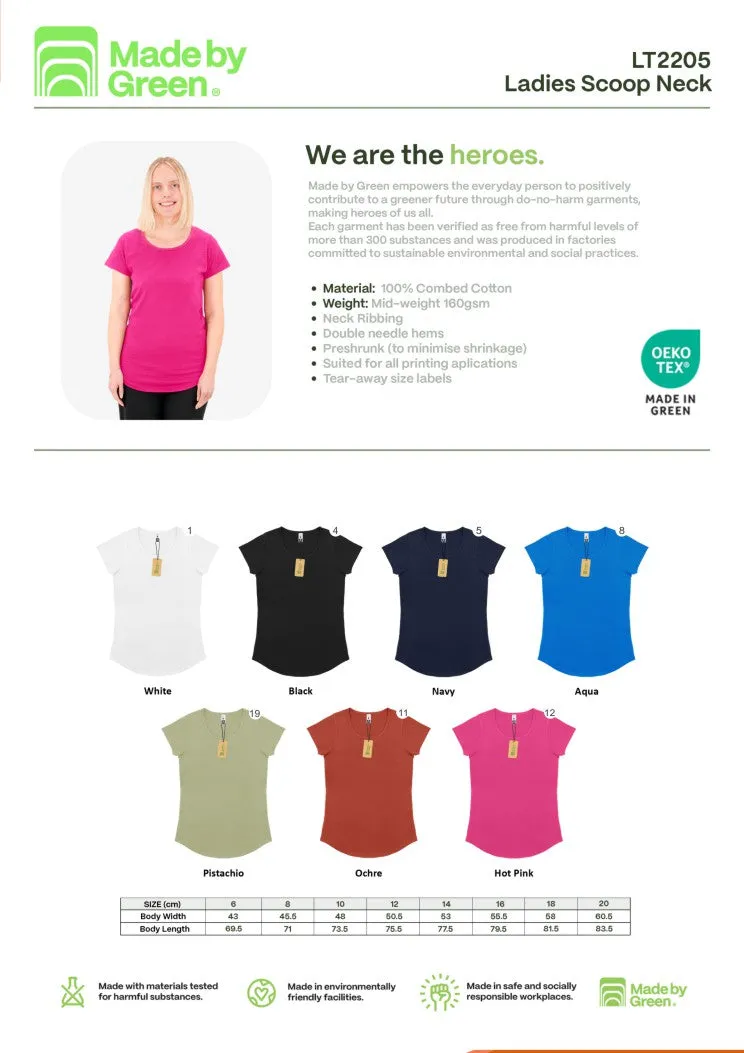 Ladies Scoop Neck T-Shirt - Bush Koala