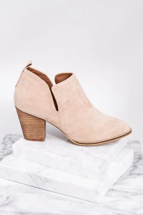 Make It Happen Taupe Brown Booties