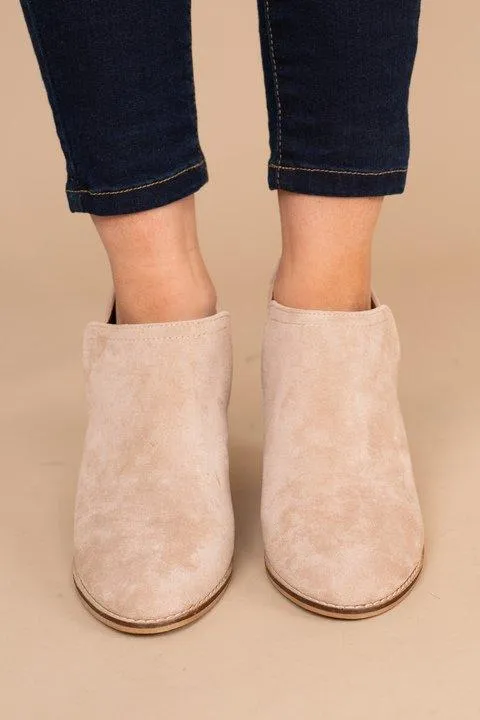 Make It Happen Taupe Brown Booties