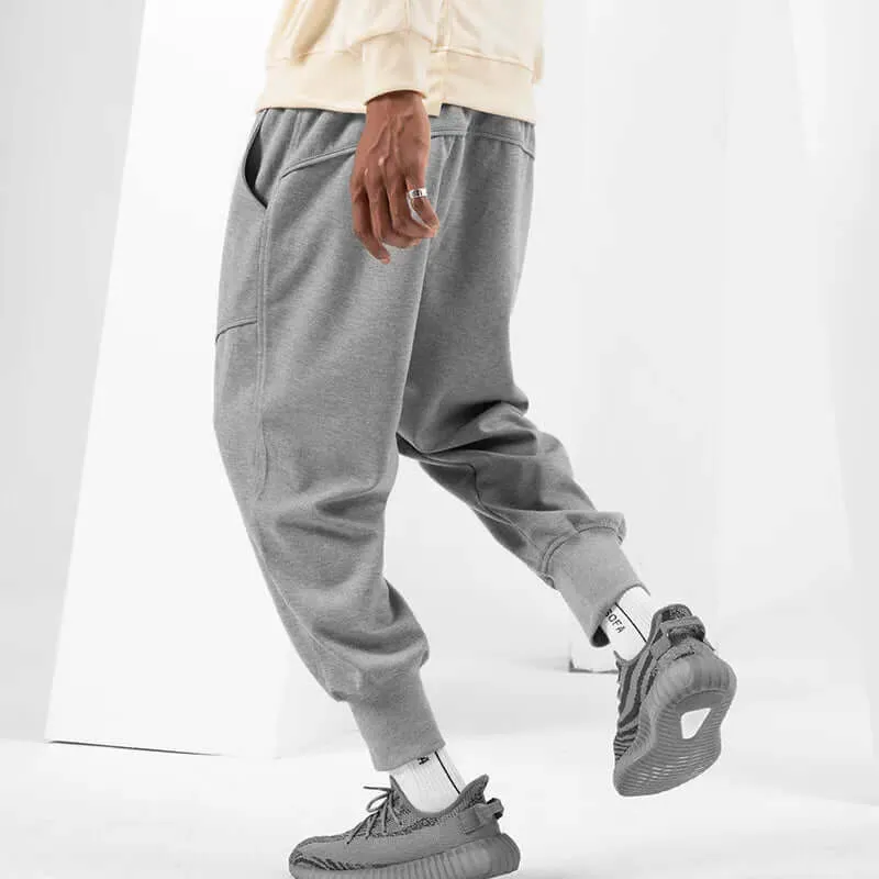 Men's Relaxed Fit Joggers: Elastic Waist & Cuffed Ankles