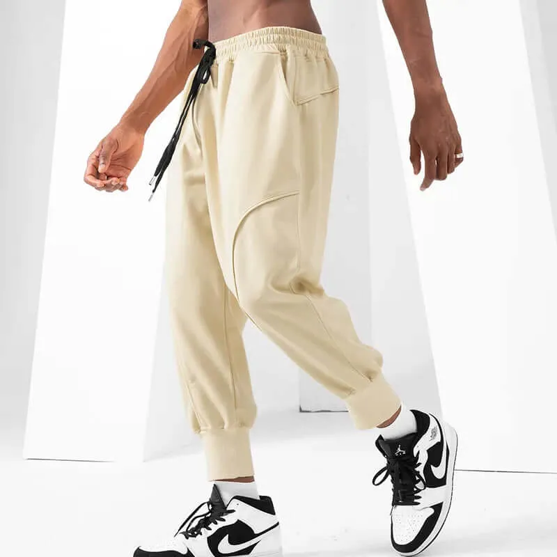 Men's Relaxed Fit Joggers: Elastic Waist & Cuffed Ankles