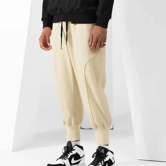 Men's Relaxed Fit Joggers: Elastic Waist & Cuffed Ankles