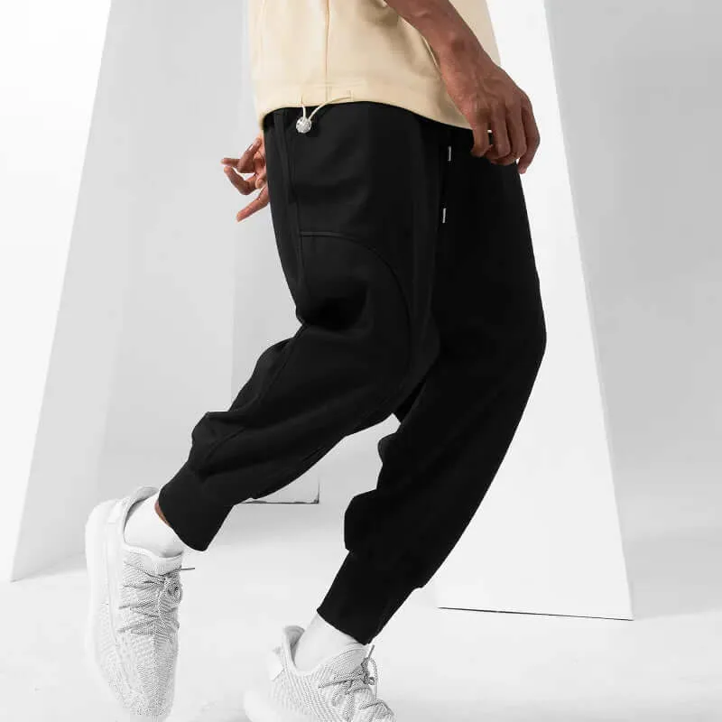 Men's Relaxed Fit Joggers: Elastic Waist & Cuffed Ankles