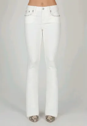 MM Mid Rise BootCut-White