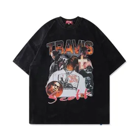 Oversized Travis Scott Graphic T-shirt Streetwear
