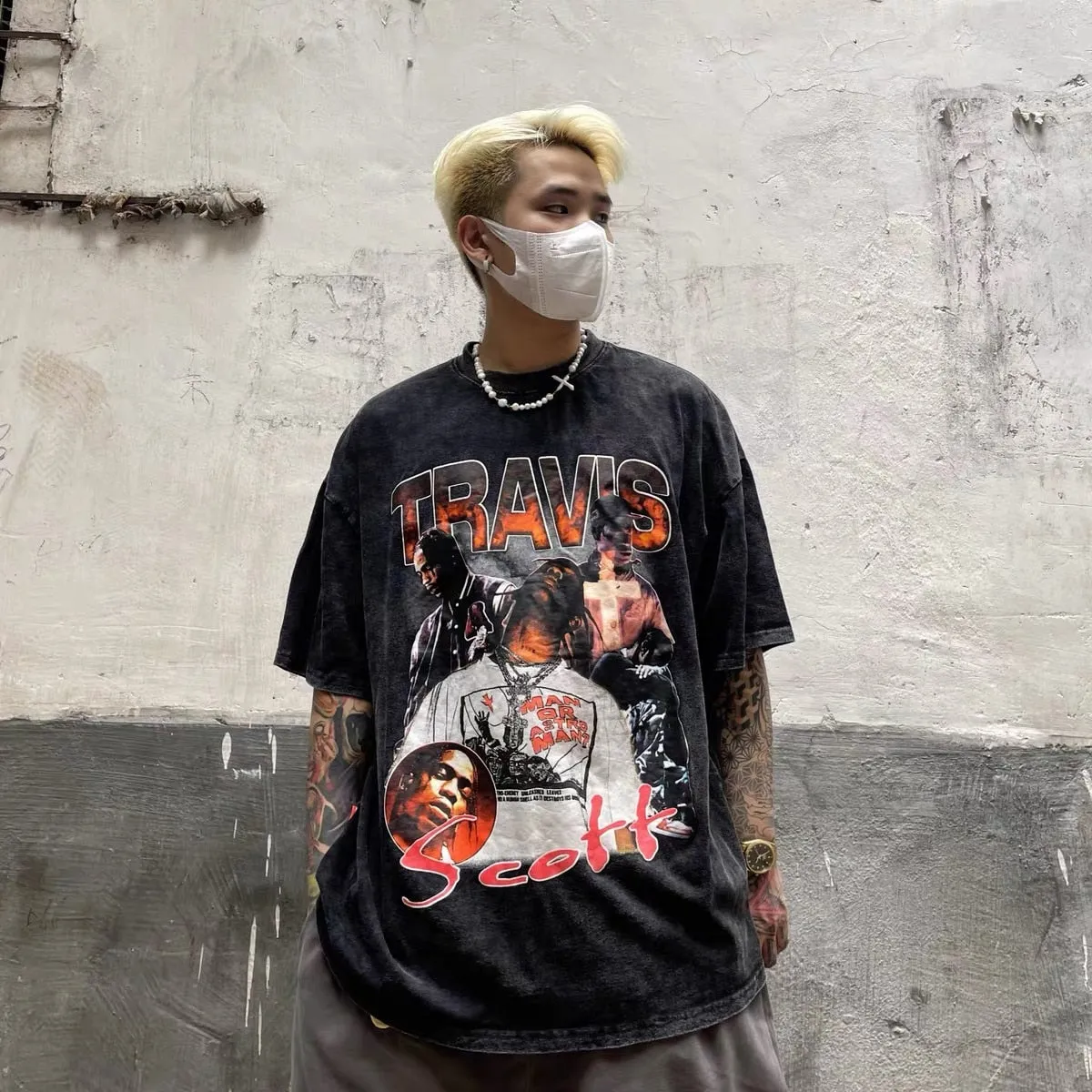 Oversized Travis Scott Graphic T-shirt Streetwear