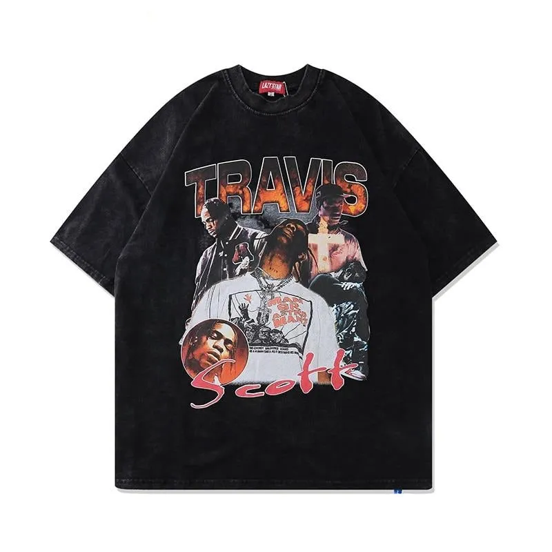 Oversized Travis Scott Graphic T-shirt Streetwear