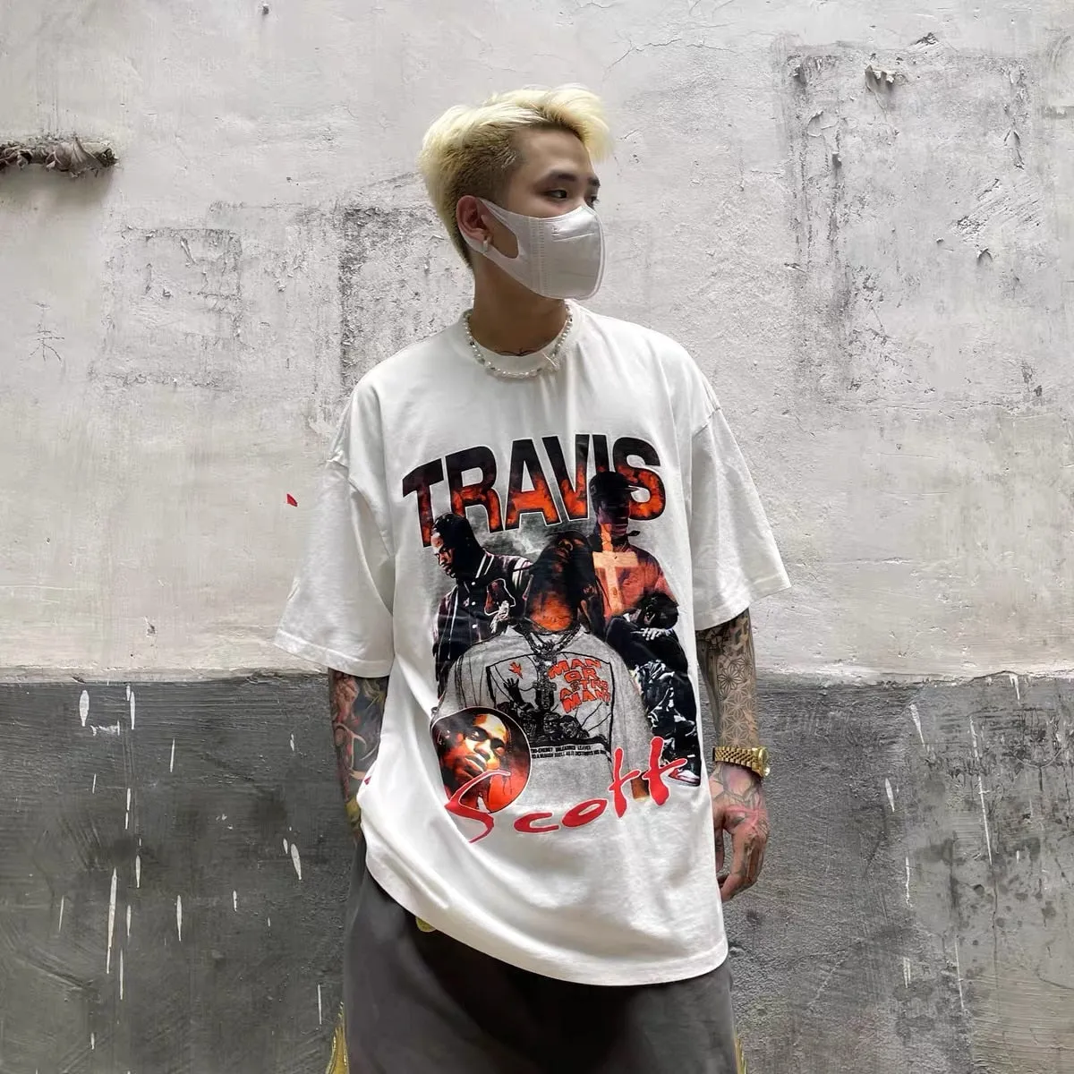 Oversized Travis Scott Graphic T-shirt Streetwear