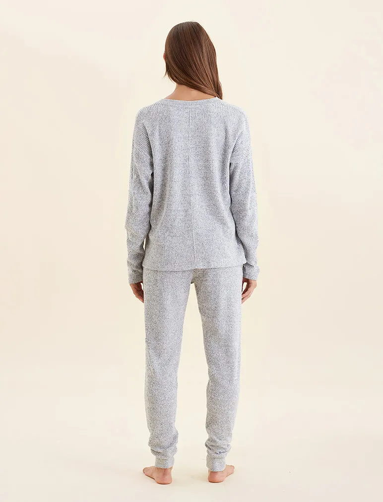 Super Soft Waffle V-Neck Top